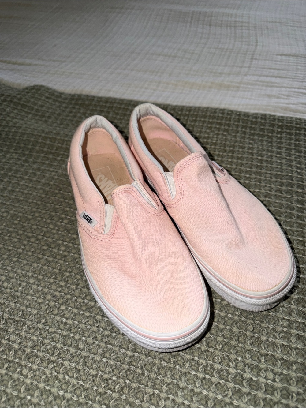 Vans Pink Slip-On Canvas Sneakers
